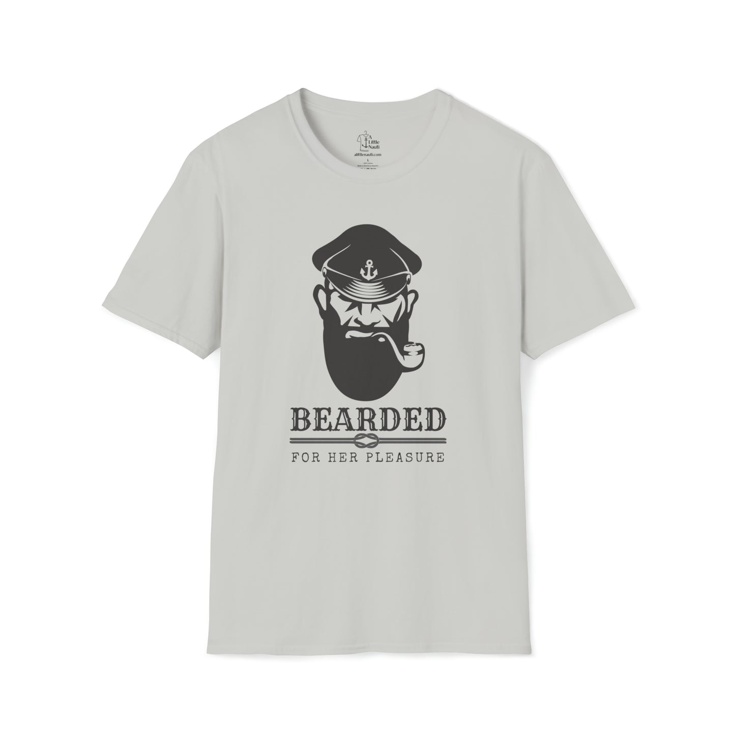 Men's Captain T Shirt with saying Bearded for Her Pleasure