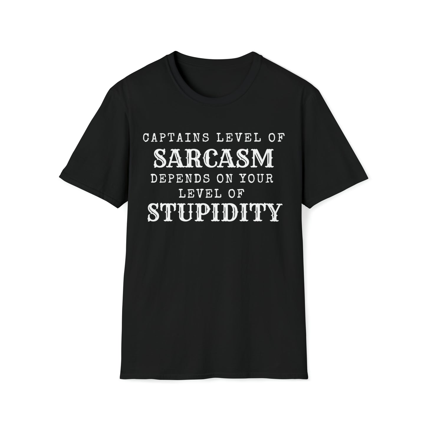 Captains Level of Sarcasm Unisex Boater Apparel T Shirt