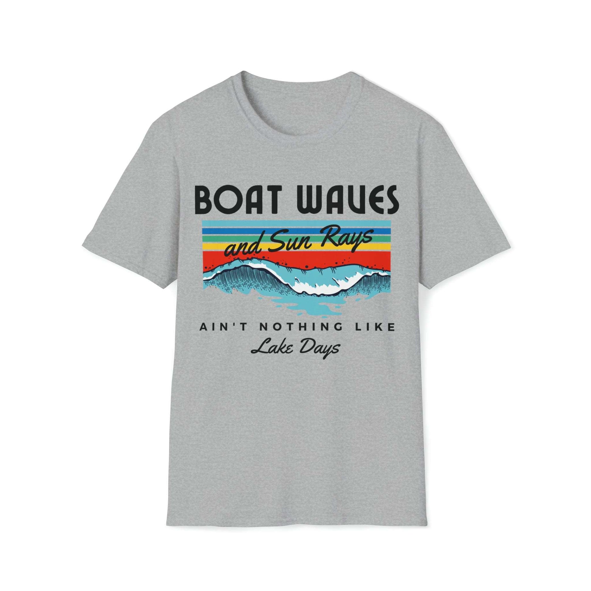 Boat Waves & Sun Rays Unisex Graphic T-Shirt