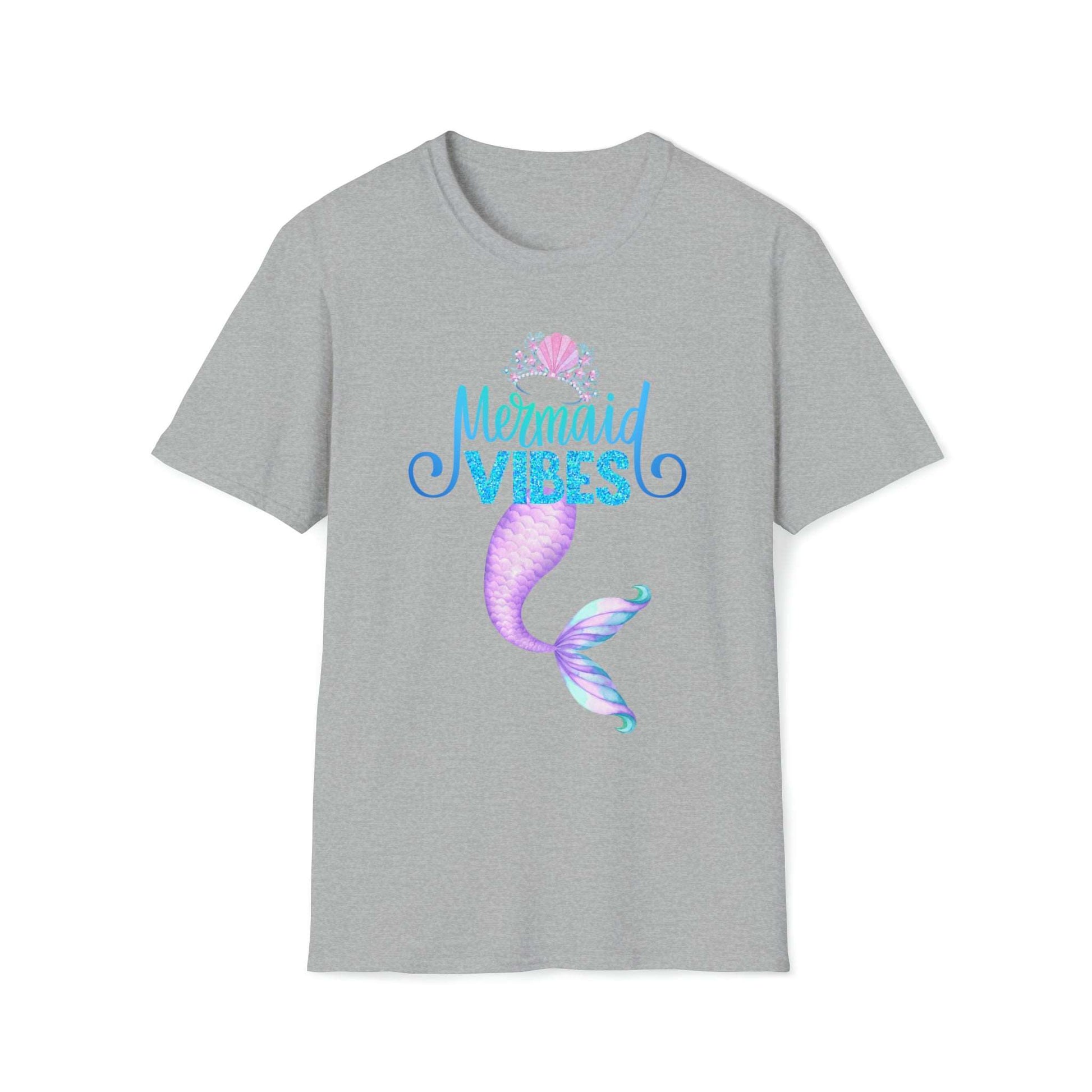 Cute Mermaid Women's T Shirt with saying Mermaid Vibes