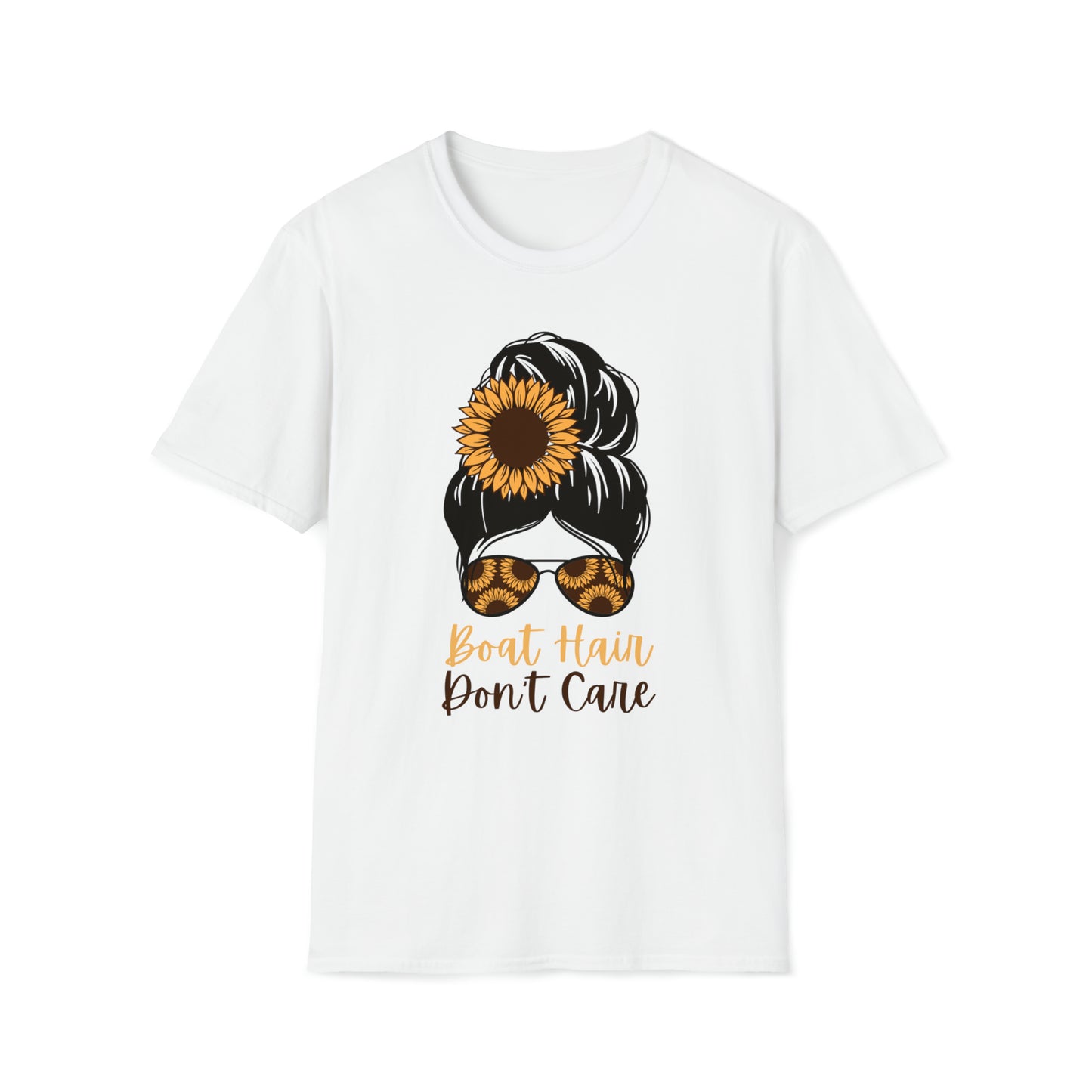 Womens Fall Style Boat Hair Don't Care T Shirt