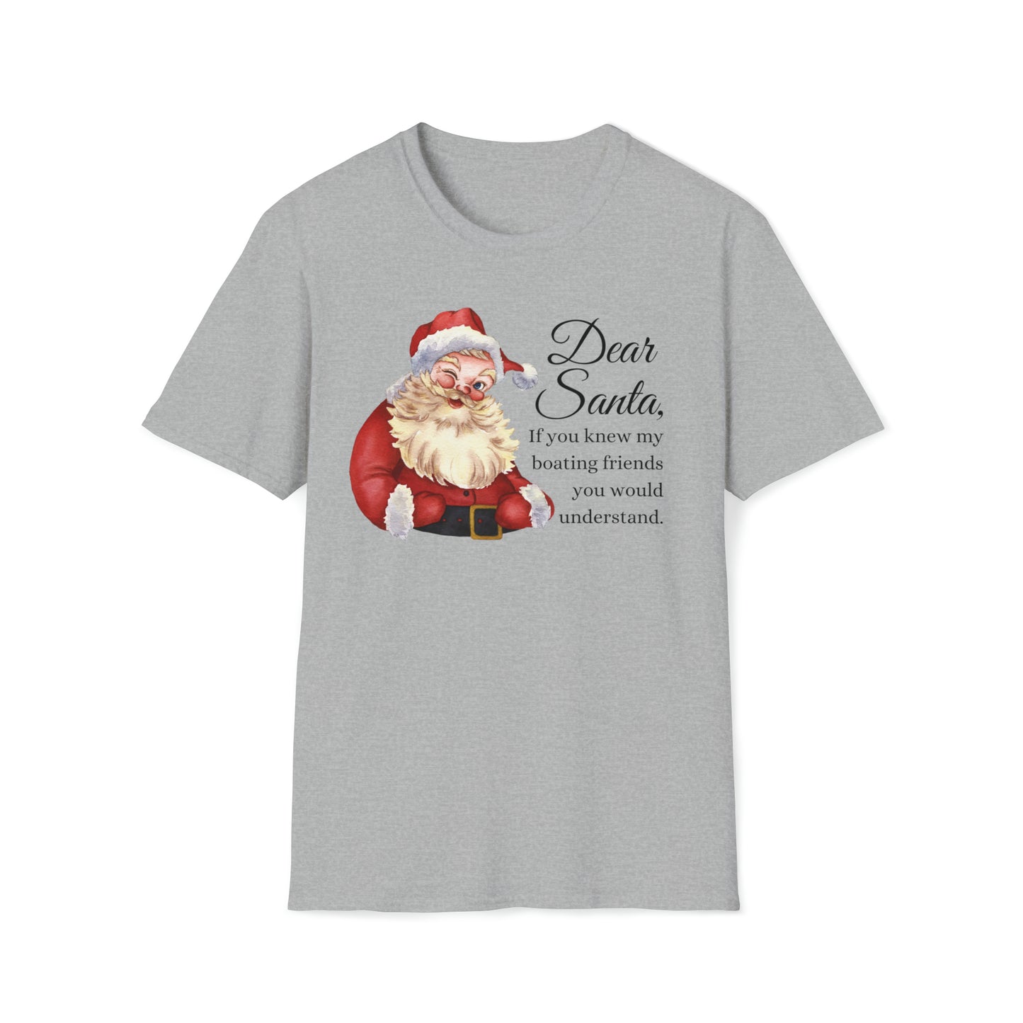 Santa Boating Friends Christmas T Shirt