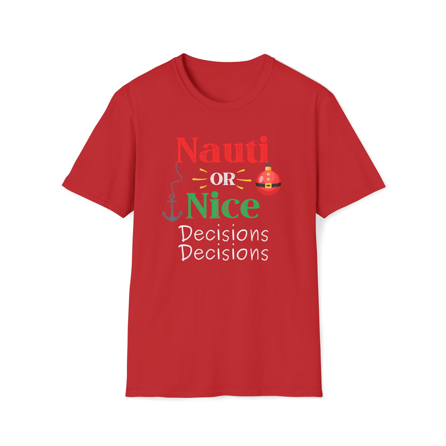 "Nauti" Naughty or Nice Holiday Nautical T-Shirt