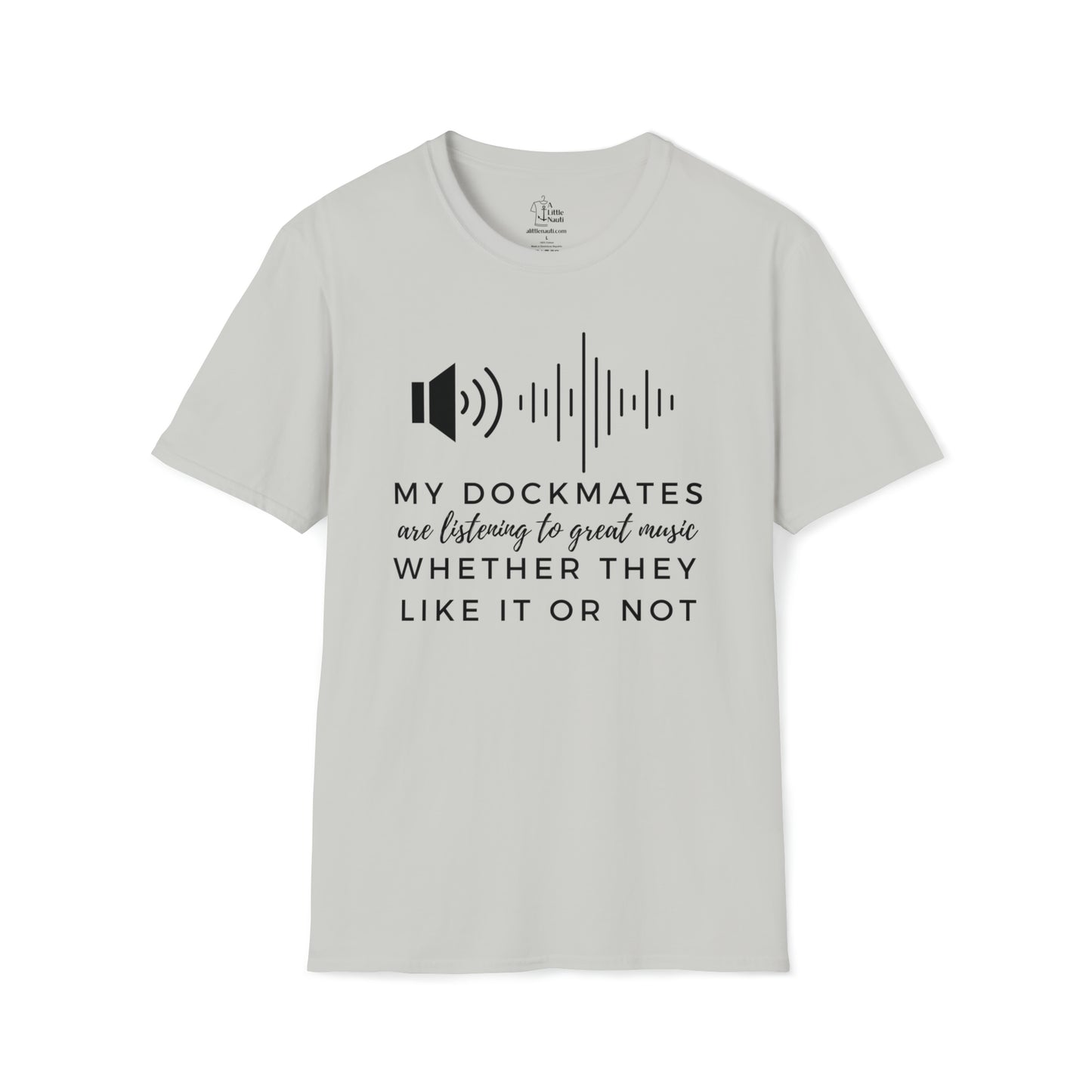 Graphic T Shirt with saying Dockmates Music