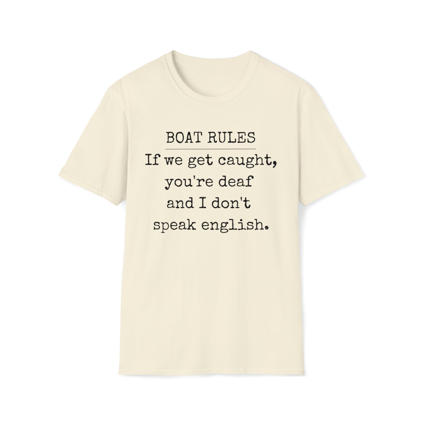 Boat Rules Unisex Funny Graphic T Shirt