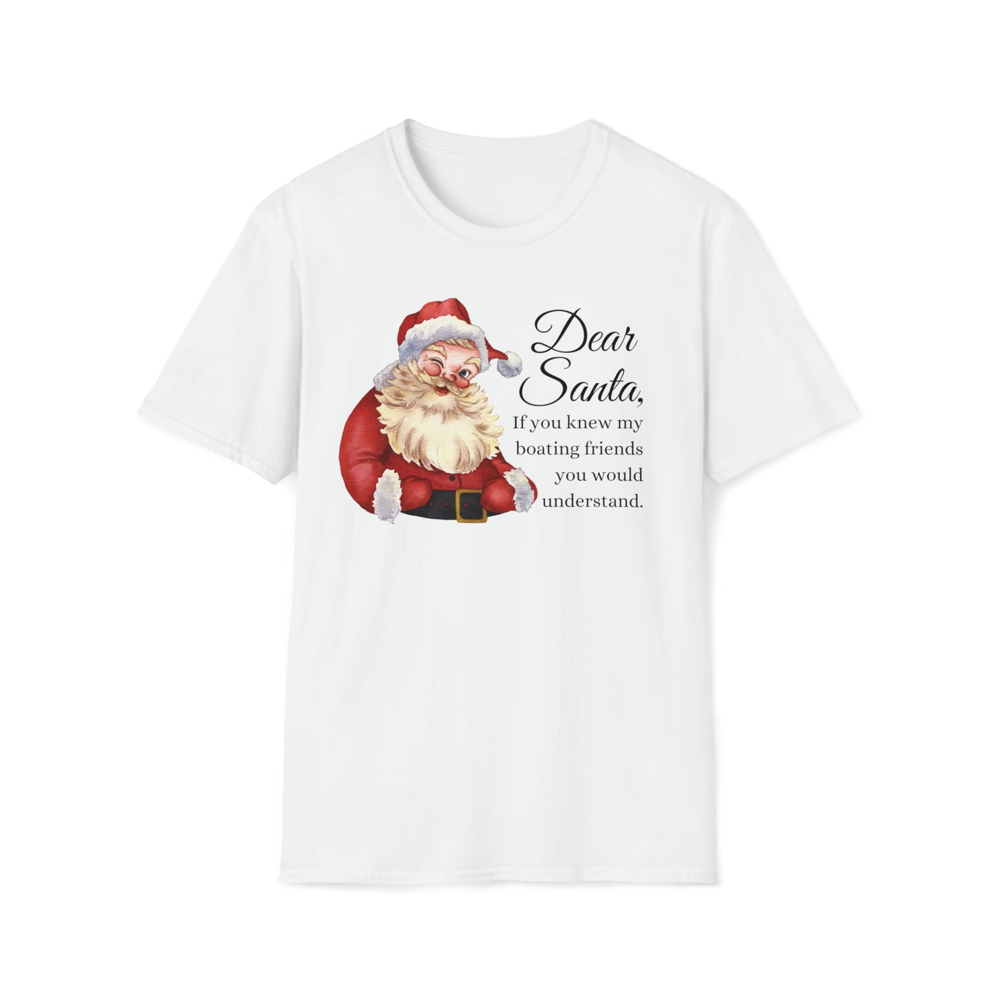 Santa Boating Friends Christmas T Shirt