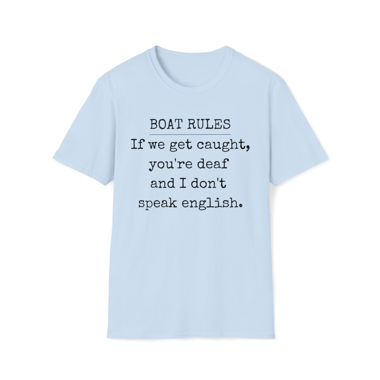 Boat Rules Unisex Funny Graphic T Shirt