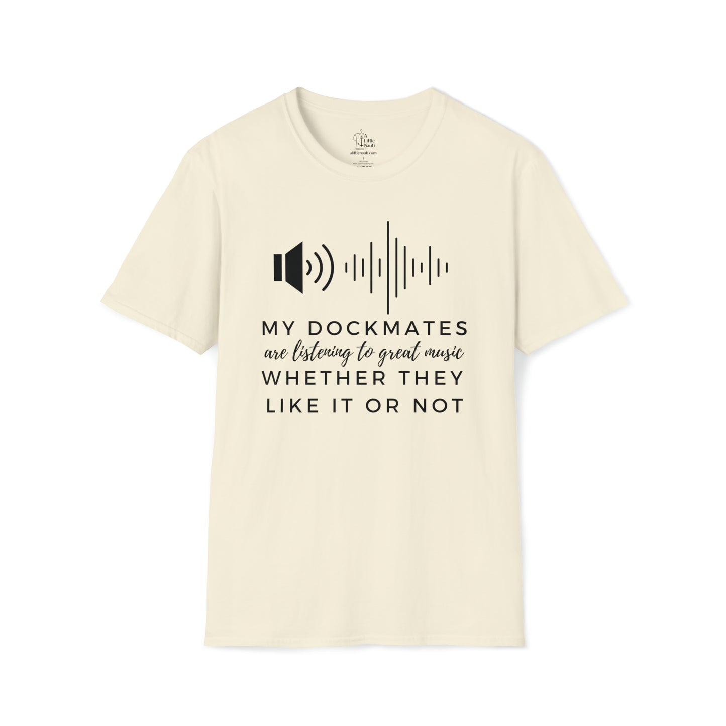 Graphic T Shirt with saying Dockmates Music