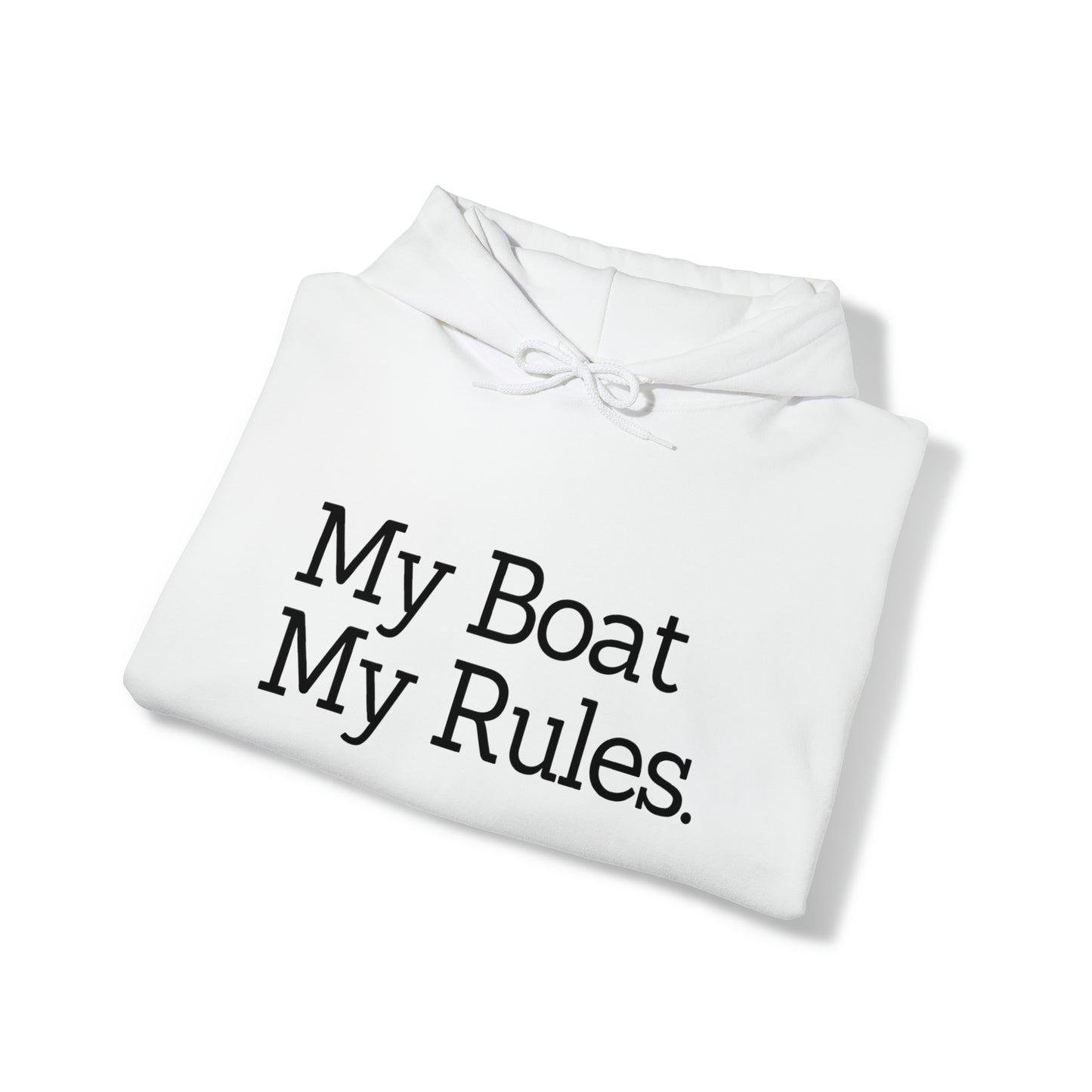 Men's & Women's Heavy Blend™ Hooded Sweatshirt with saying My Boat My Rules