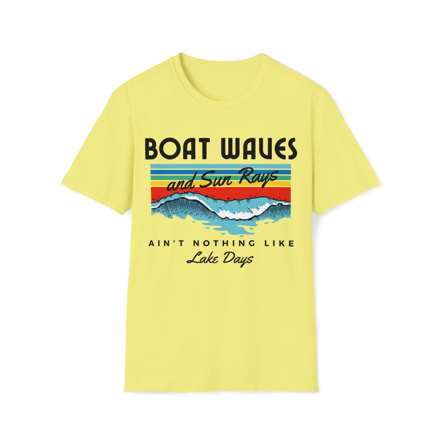 Boat Waves & Sun Rays Unisex Graphic T-Shirt