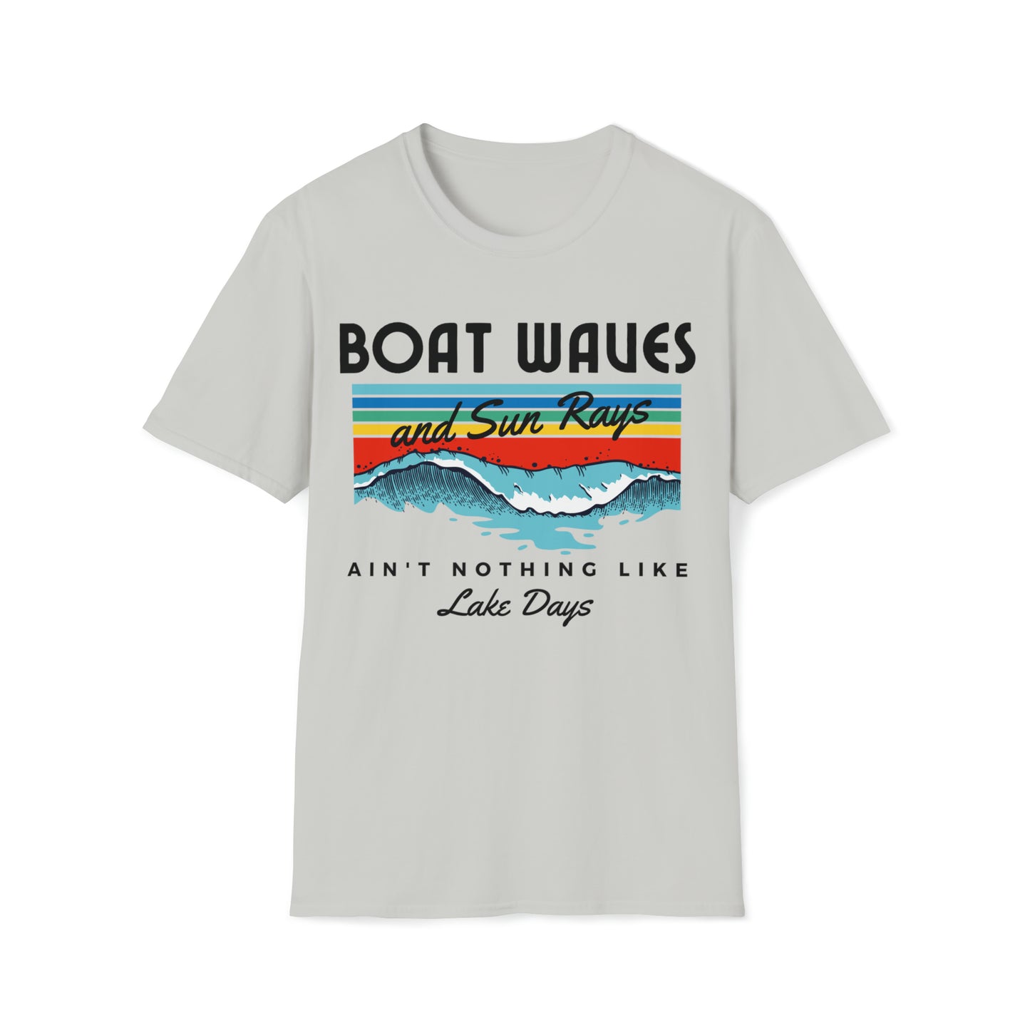 Boat Waves & Sun Rays Unisex Graphic T-Shirt