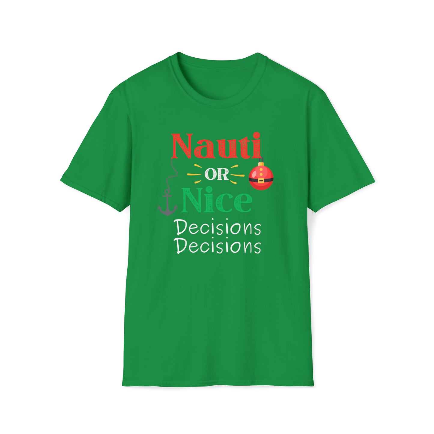 "Nauti" Naughty or Nice Holiday Nautical T-Shirt