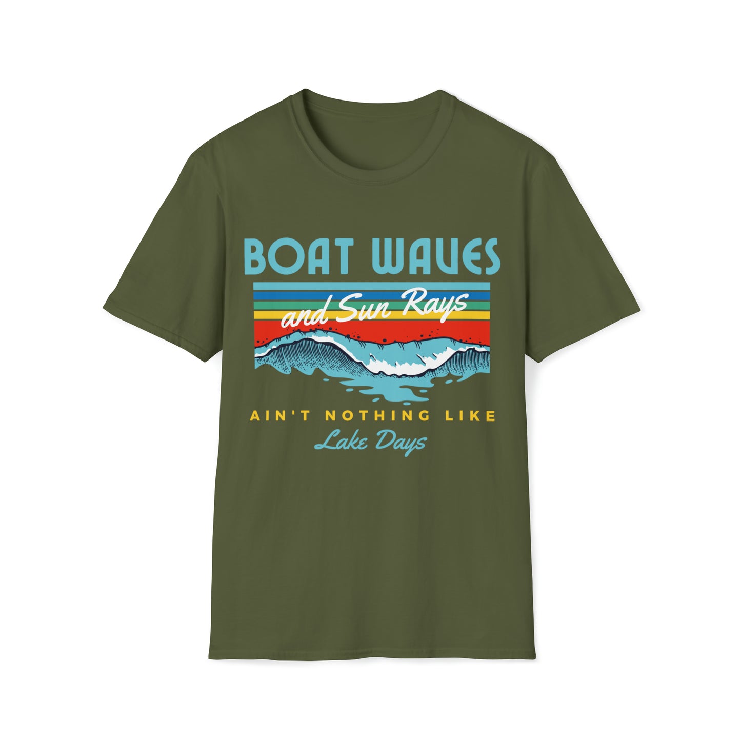 Boat Waves & Sun Rays Unisex Graphic T-Shirt