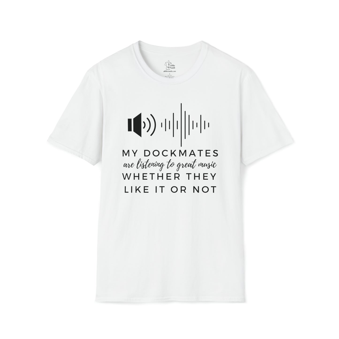 Graphic T Shirt with saying Dockmates Music