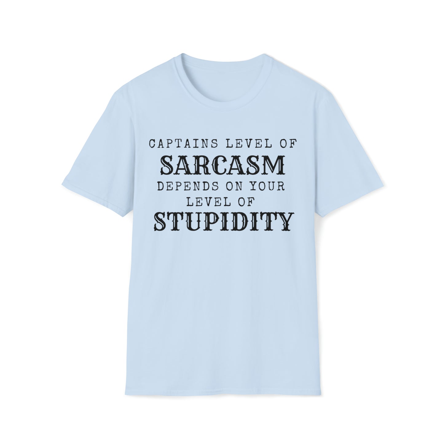 Captains Level of Sarcasm Unisex Boater Apparel T Shirt