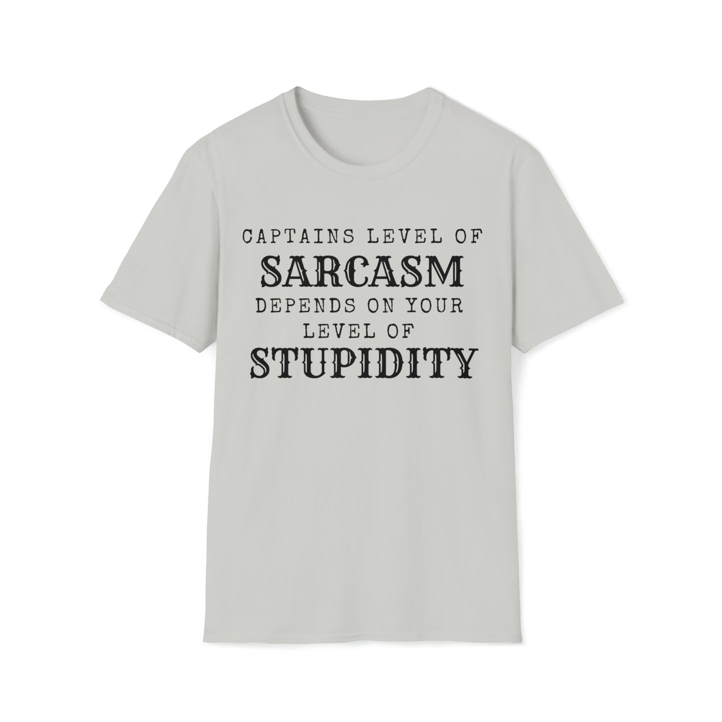 Captains Level of Sarcasm Unisex Boater Apparel T Shirt