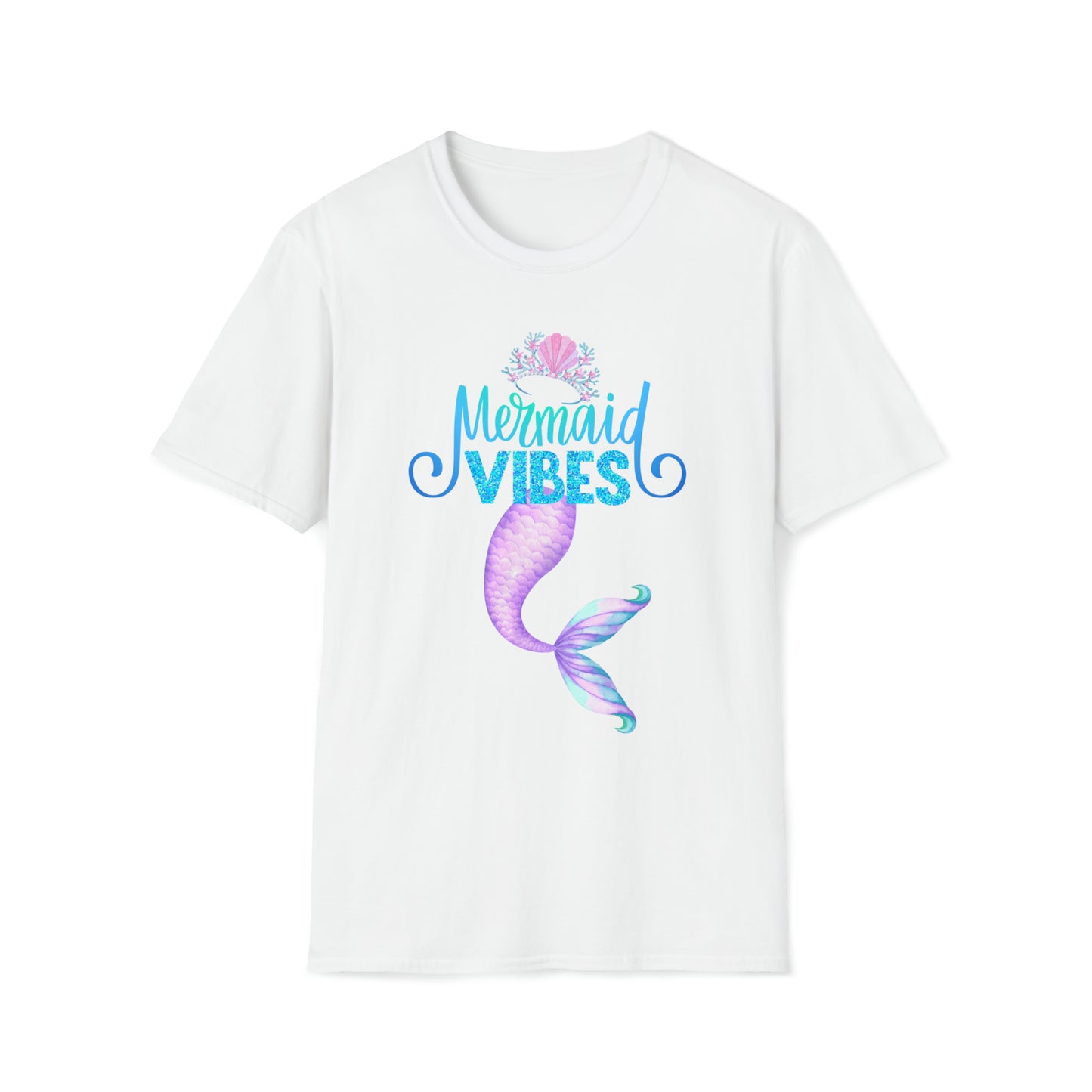 Cute Mermaid Women's T Shirt with saying Mermaid Vibes