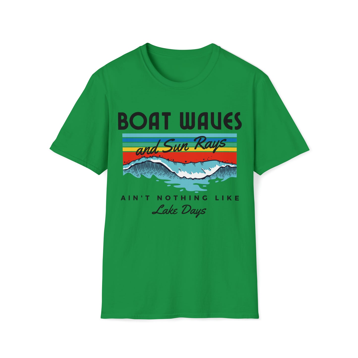 Boat Waves & Sun Rays Unisex Graphic T-Shirt