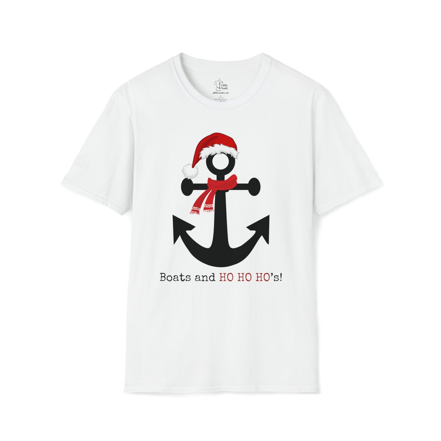 Boats & Ho Ho Ho's Santa Anchor T Shirt