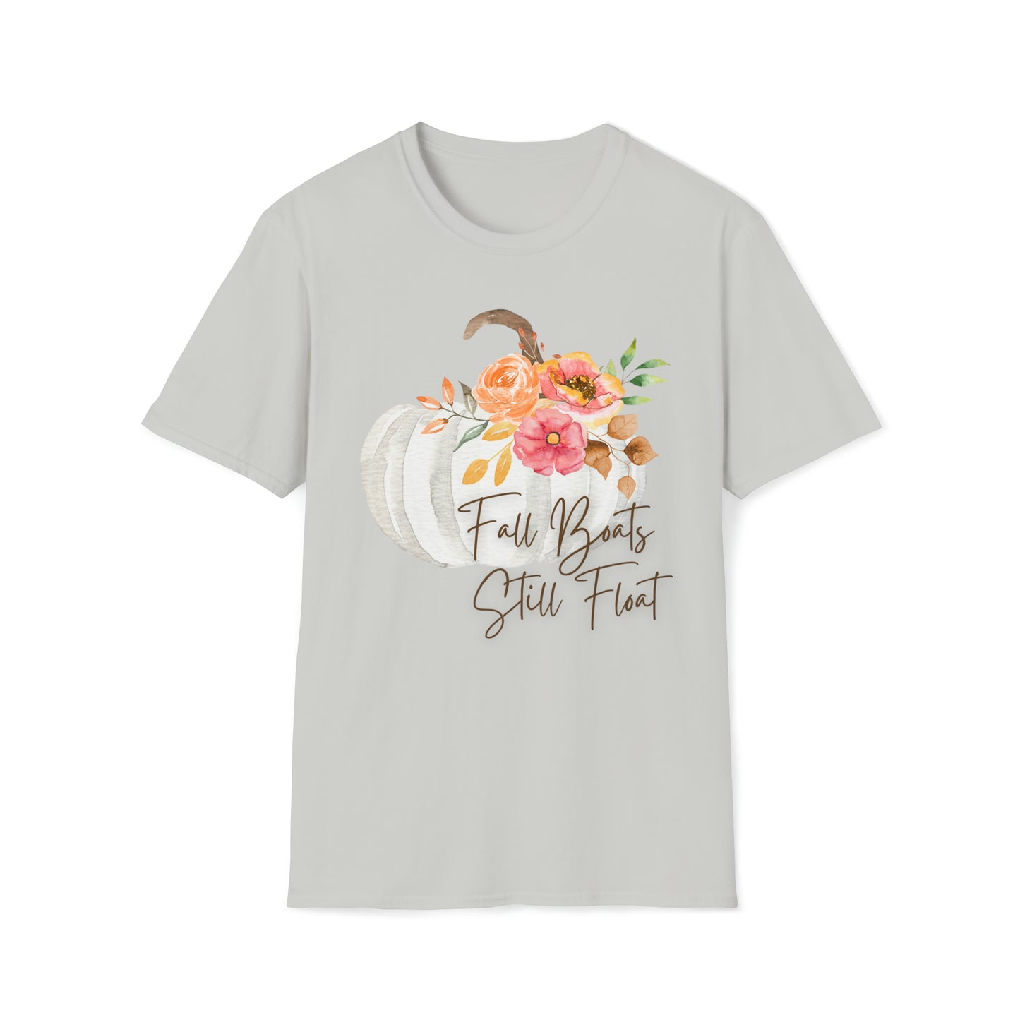 Womens Cute Fall Boats Still Float Graphic T-Shirt