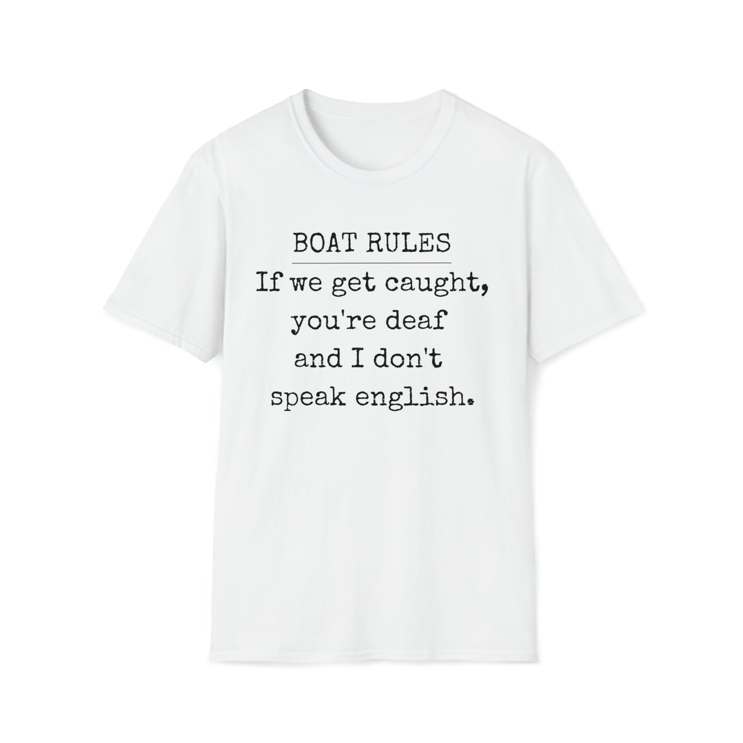 Boat Rules Unisex Funny Graphic T Shirt