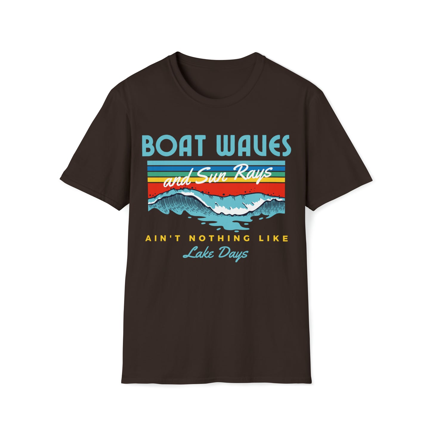 Boat Waves & Sun Rays Unisex Graphic T-Shirt