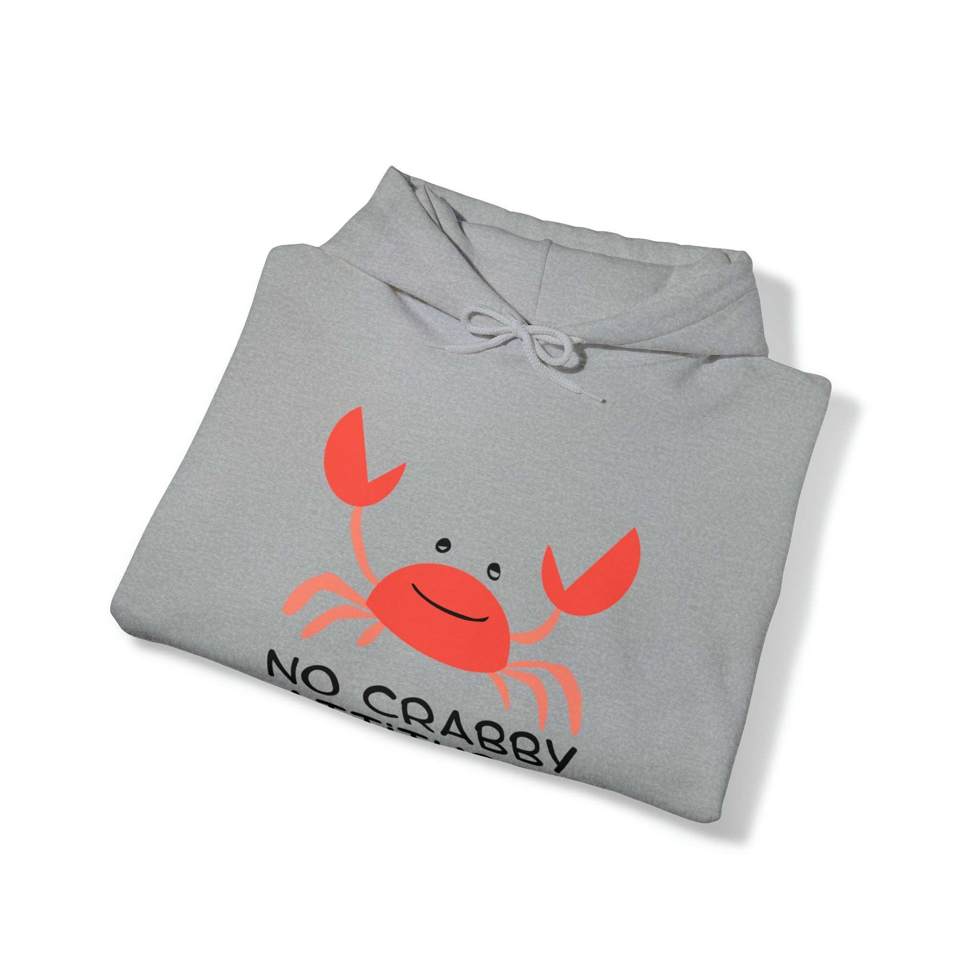 Men's & Women's Heavy Blend™ Hooded Sweatshirt with saying No Crabby Attitudes