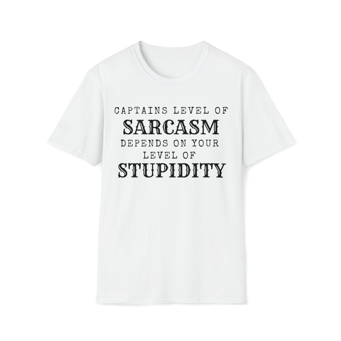 Captains Level of Sarcasm Unisex Boater Apparel T Shirt