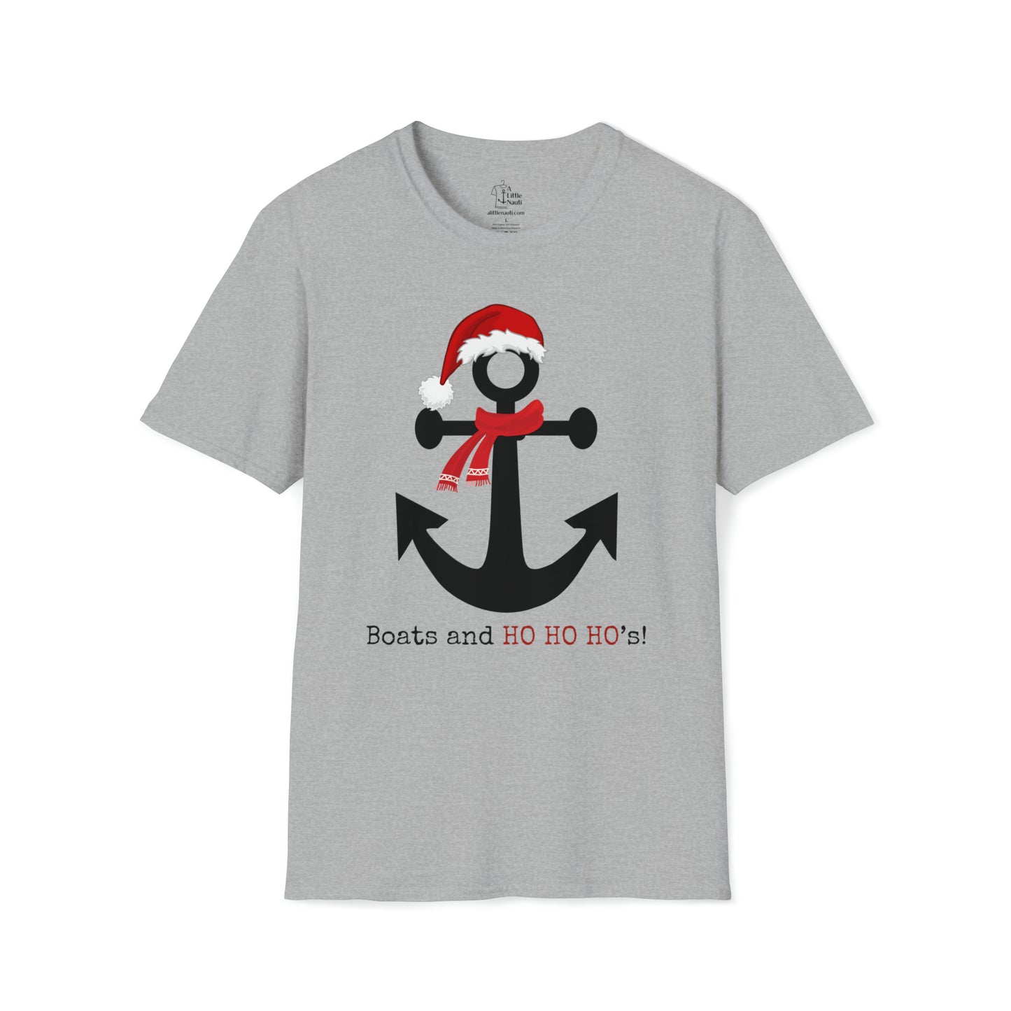 Boats & Ho Ho Ho's Santa Anchor T Shirt