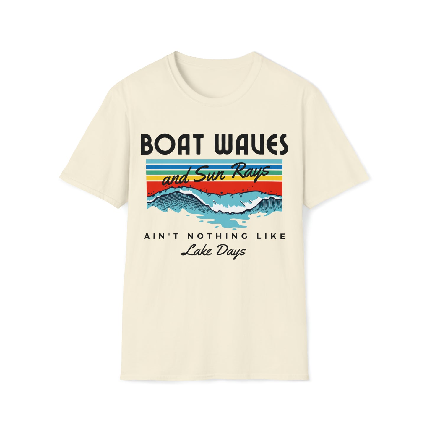 Boat Waves & Sun Rays Unisex Graphic T-Shirt