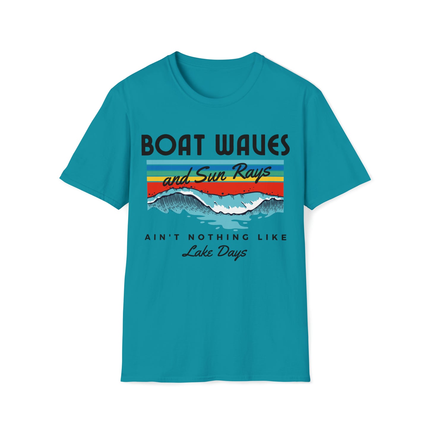 Boat Waves & Sun Rays Unisex Graphic T-Shirt