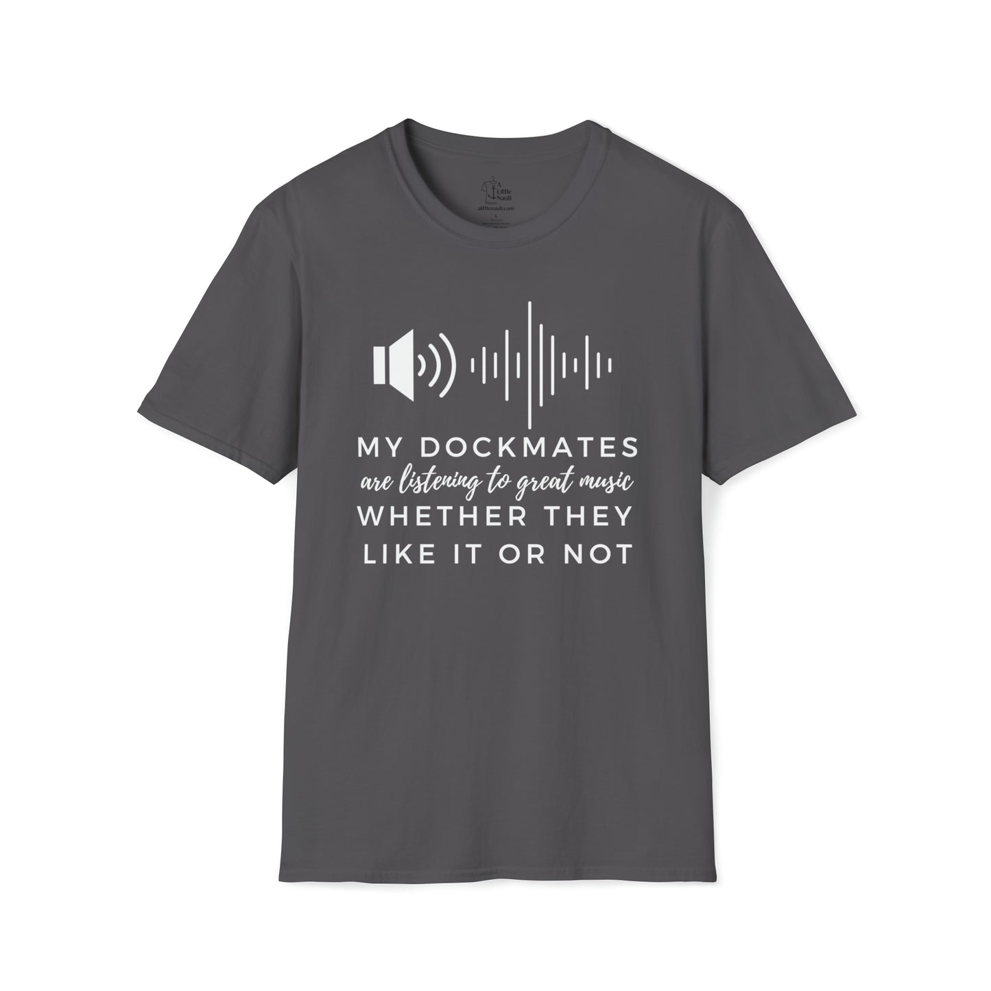 Graphic T Shirt with saying Dockmates Music