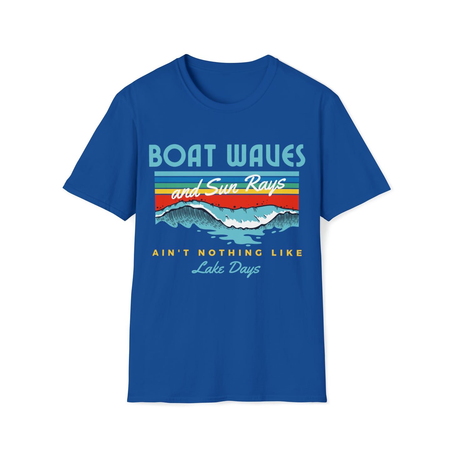 Boat Waves & Sun Rays Unisex Graphic T-Shirt