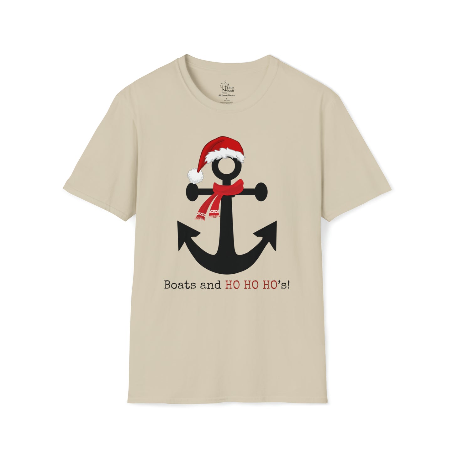 Boats & Ho Ho Ho's Santa Anchor T Shirt