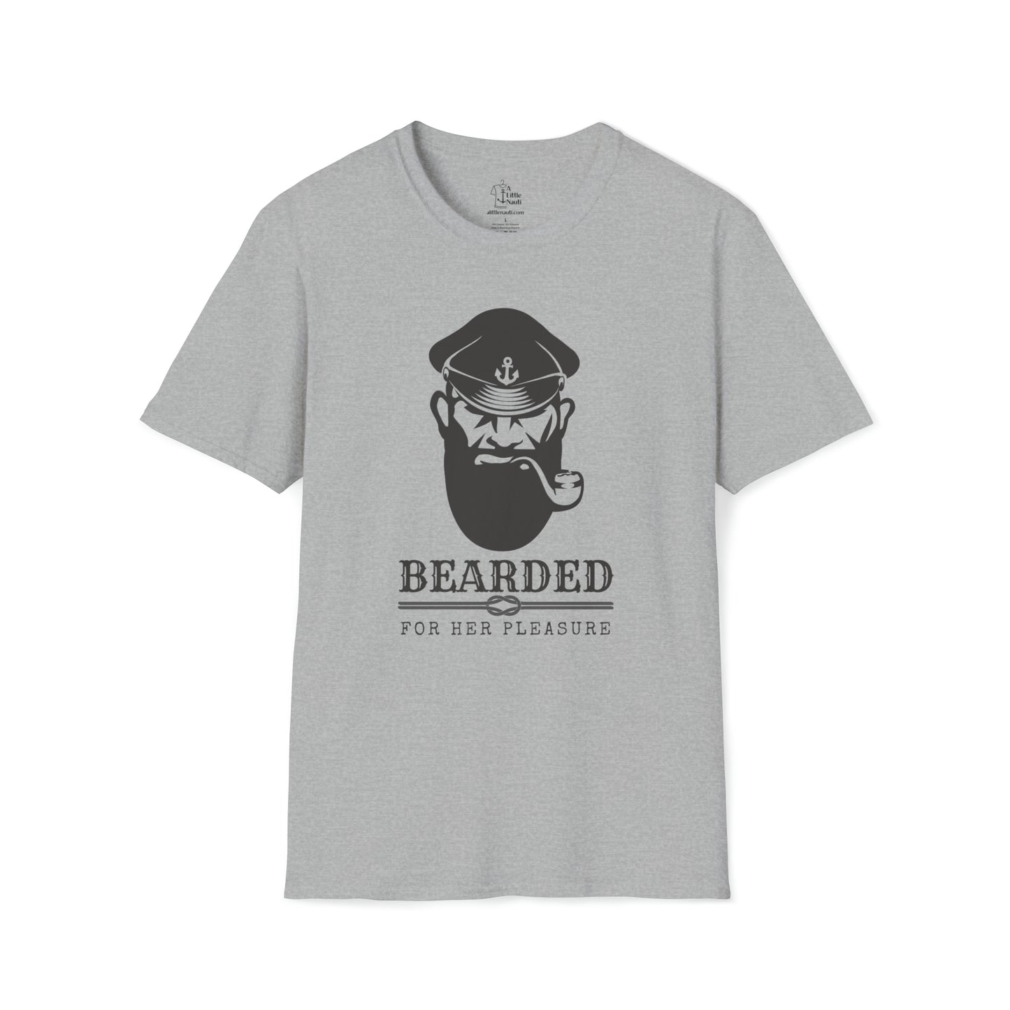 Men's Captain T Shirt with saying Bearded for Her Pleasure