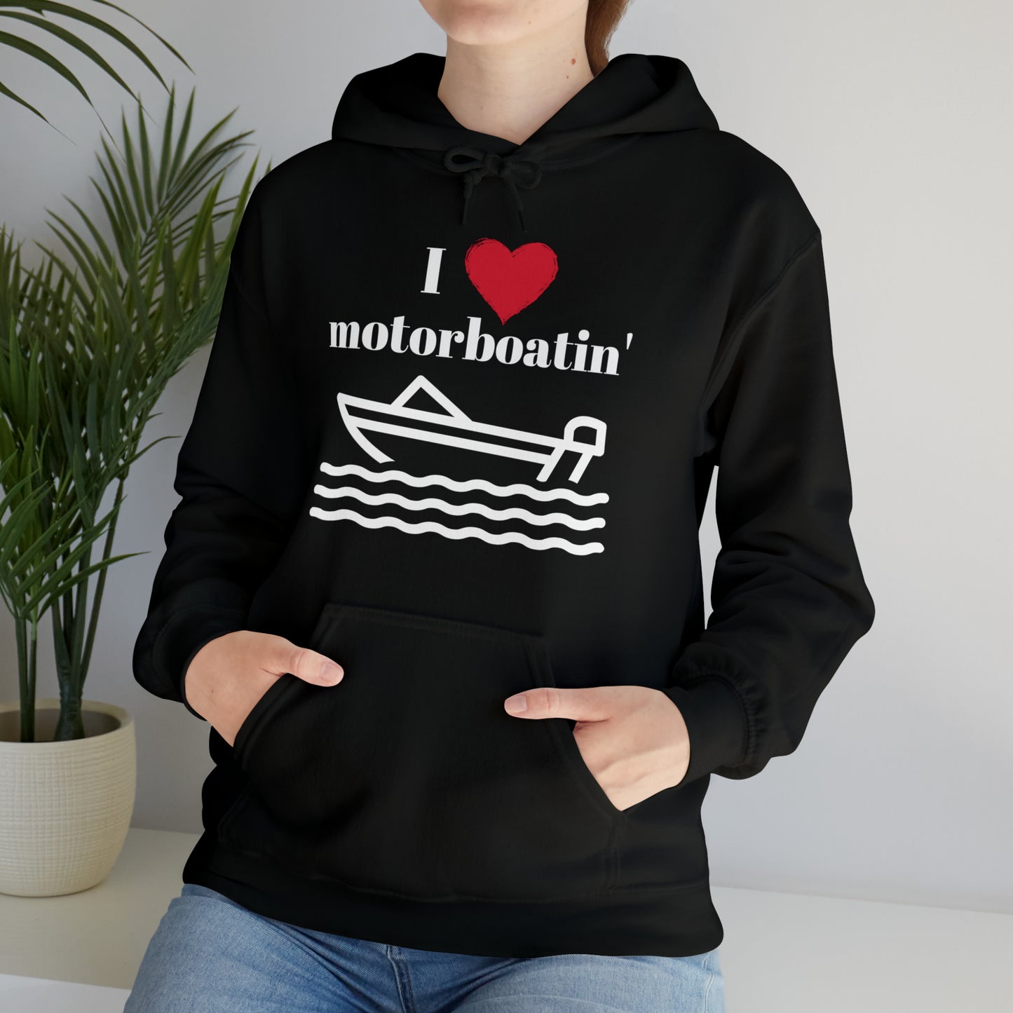 Men's Heavy Blend™ Hooded Sweatshirt I Love Motorboatin'