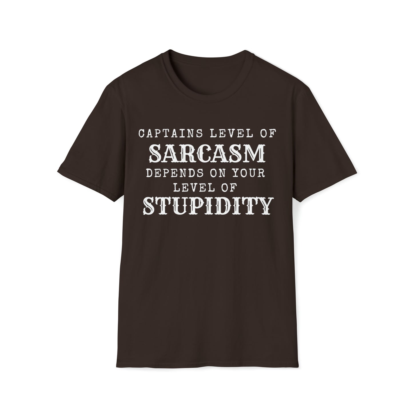 Captains Level of Sarcasm Unisex Boater Apparel T Shirt