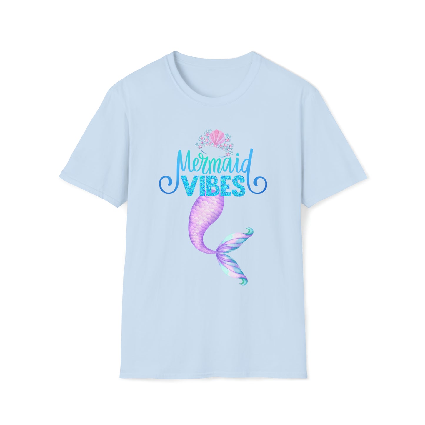 Cute Mermaid Women's T Shirt with saying Mermaid Vibes