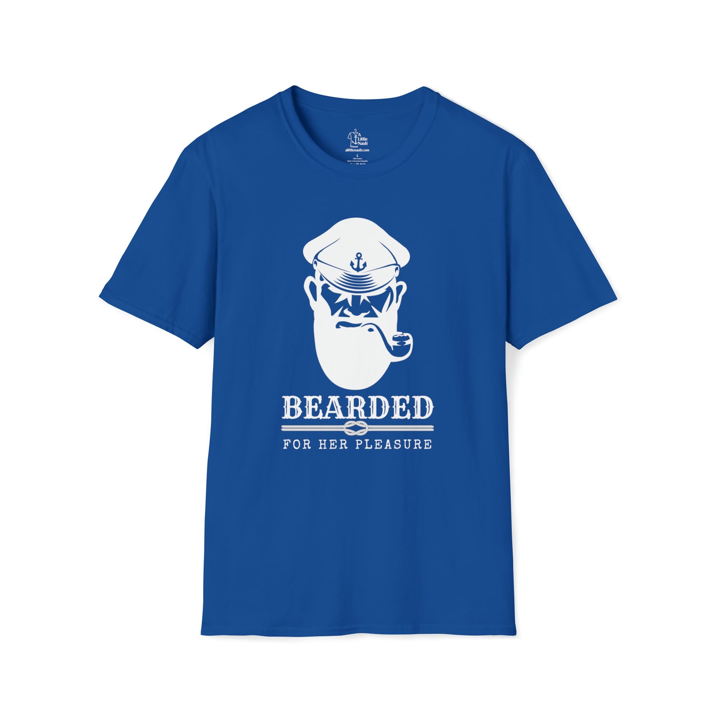 Men's Captain T Shirt with saying Bearded for Her Pleasure