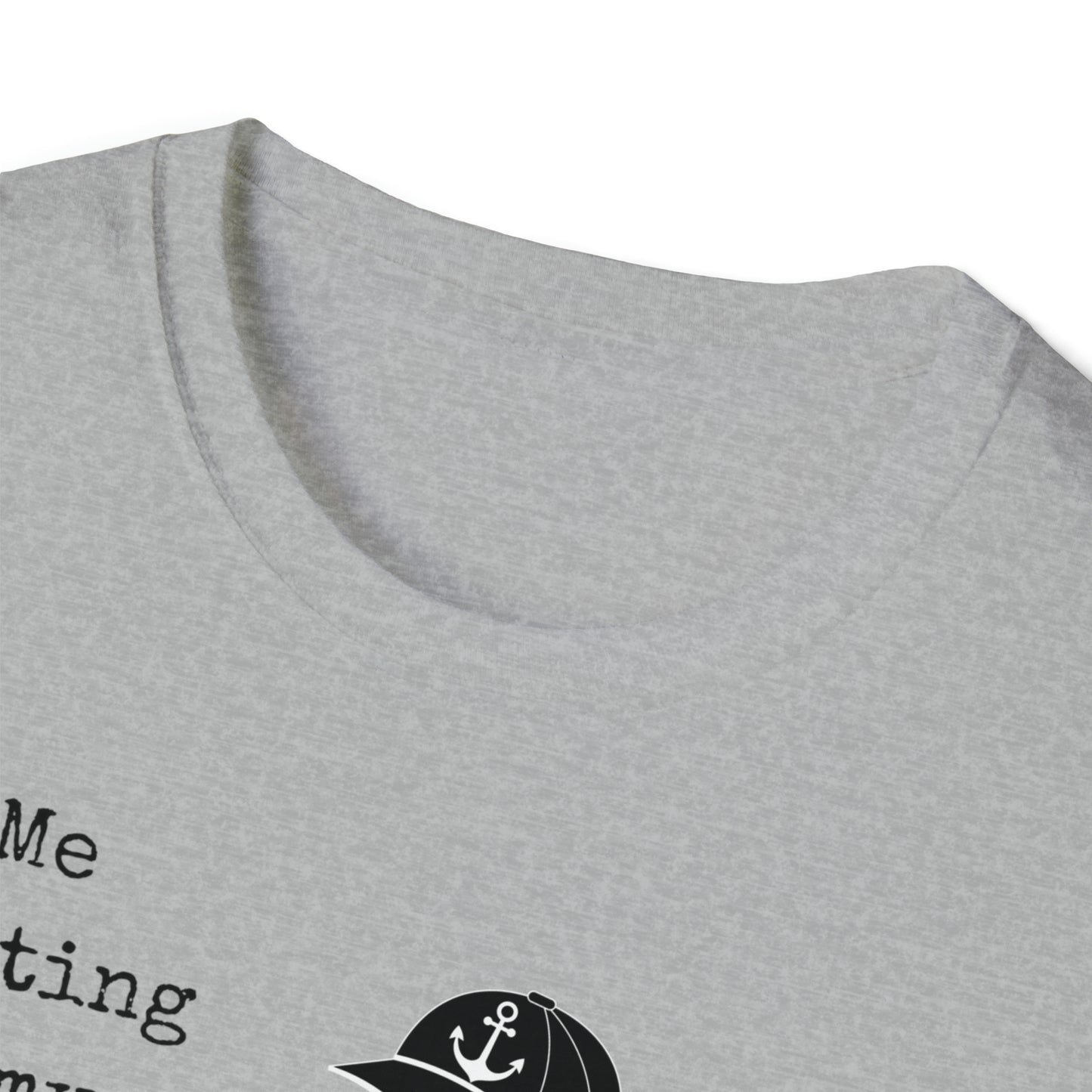 Men's Graphic Skeleton T-Shirt with saying Waiting on First Mate