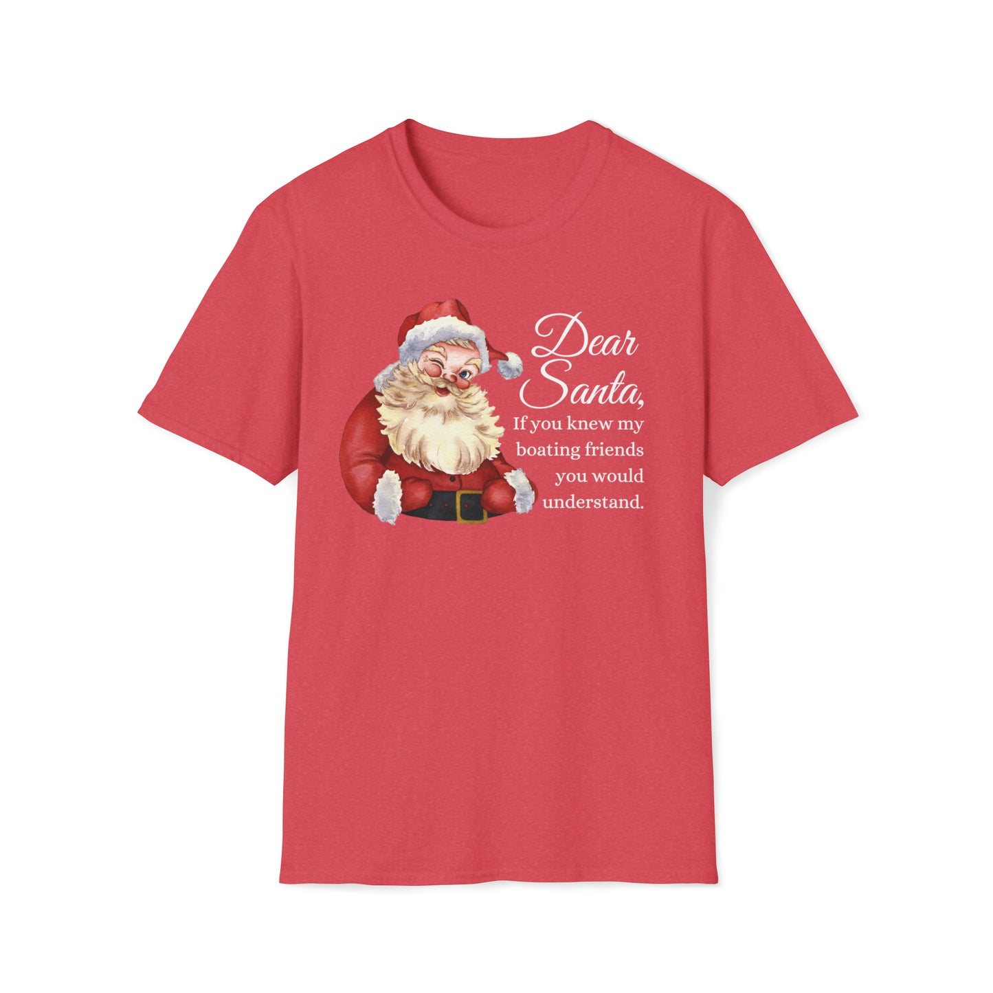 Santa Boating Friends Christmas T Shirt