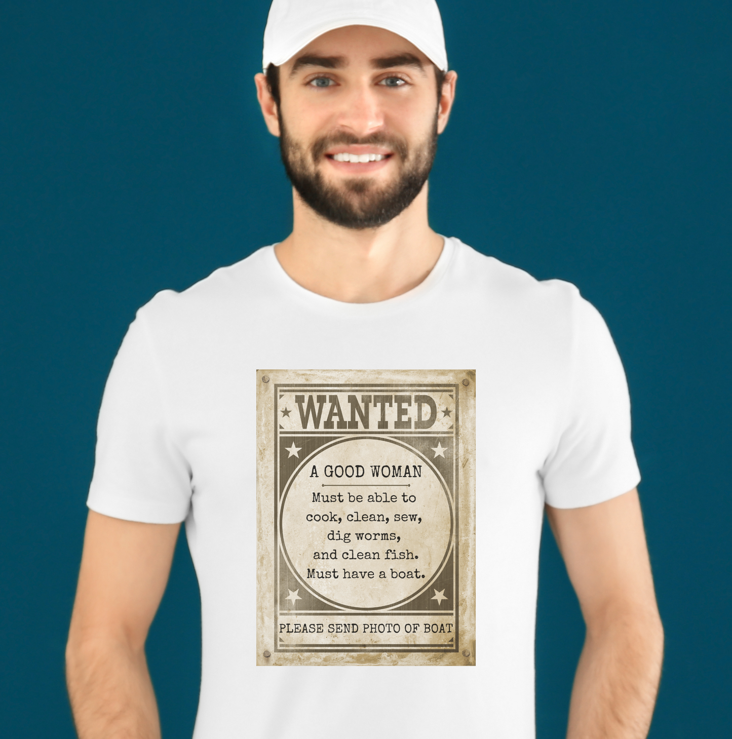 Men's T Shirt with saying Good Woman Wanted