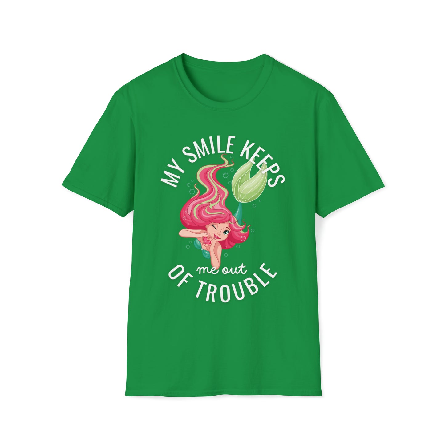 Cute Women's Mermaid Smile Keeps Me Out of Trouble T Shirt