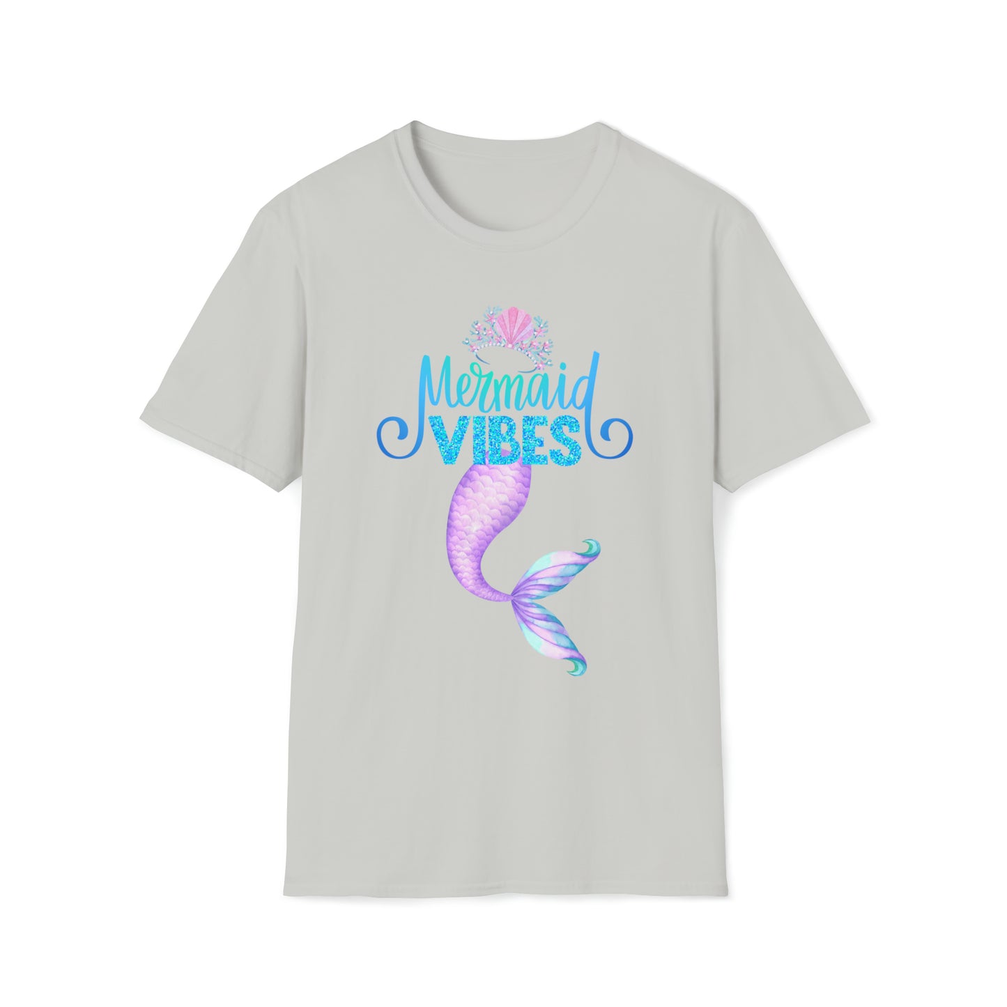 Cute Mermaid Women's T Shirt with saying Mermaid Vibes