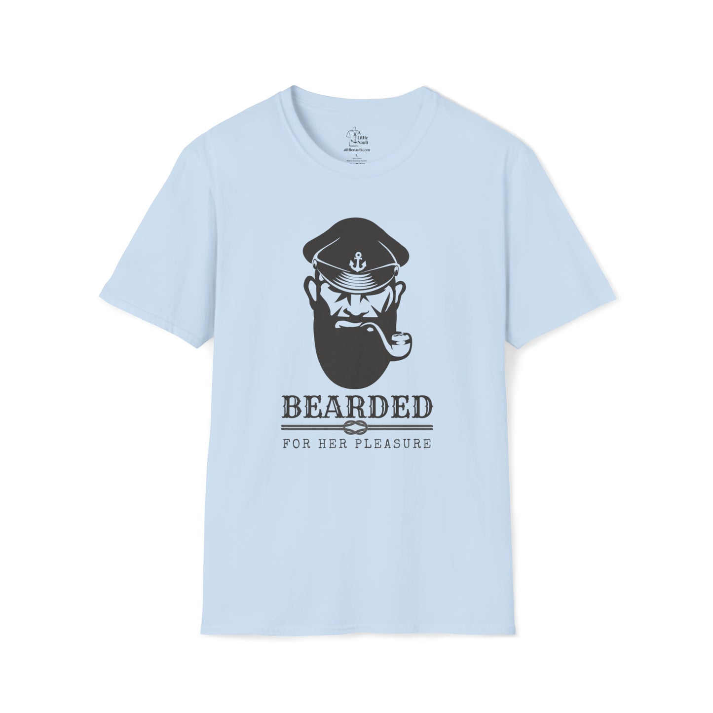 Men's Captain T Shirt with saying Bearded for Her Pleasure