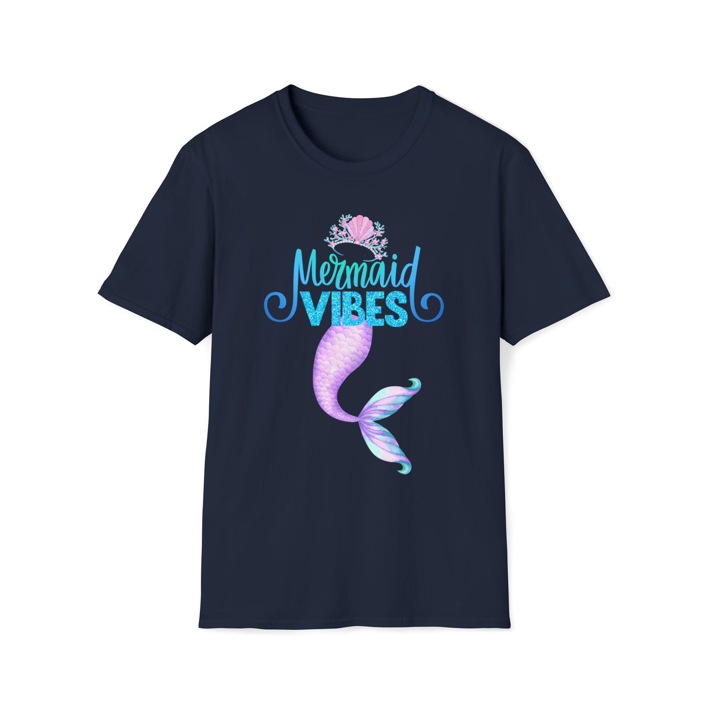 Cute Mermaid Women's T Shirt with saying Mermaid Vibes