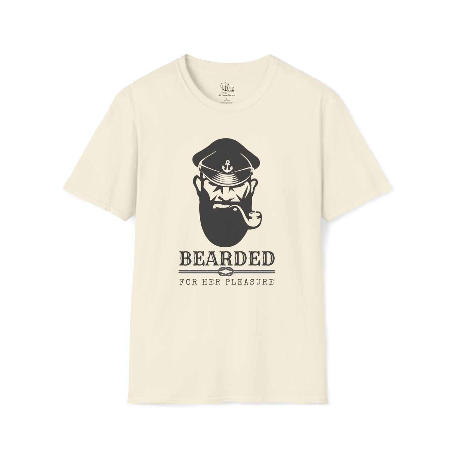 Men's Captain T Shirt with saying Bearded for Her Pleasure