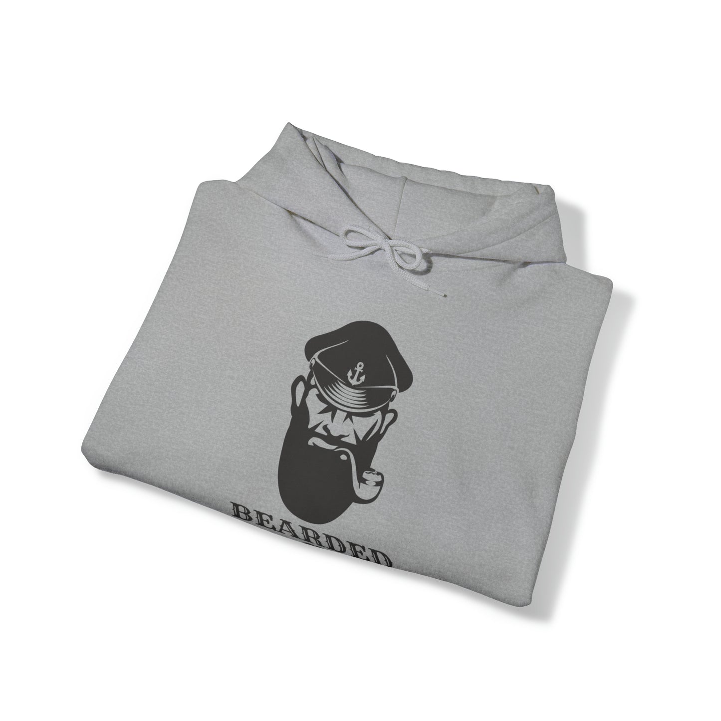 Men's Heavy Blend™ Hooded Sweatshirt with saying Bearded For Her Pleasure