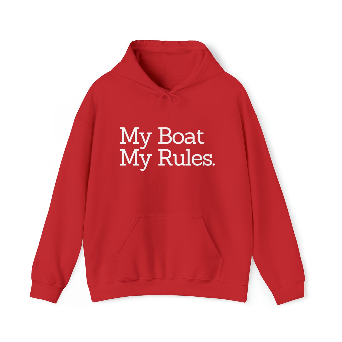 Men's & Women's Heavy Blend™ Hooded Sweatshirt with saying My Boat My Rules