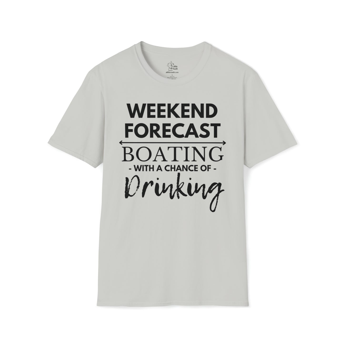 Nautical T-Shirt with Saying Weekend Forecast Boating with a Chance of Drinking